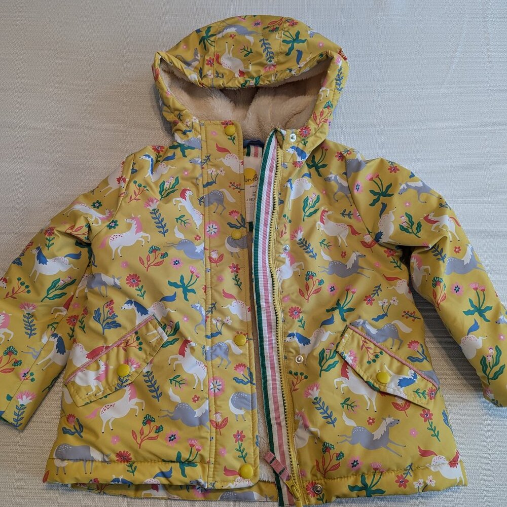 Boden Sherpa lined anorak yellow 4-5